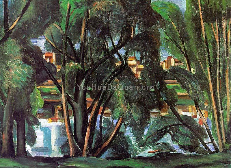 Trees on the Banks of the Seine - 安德烈·德朗